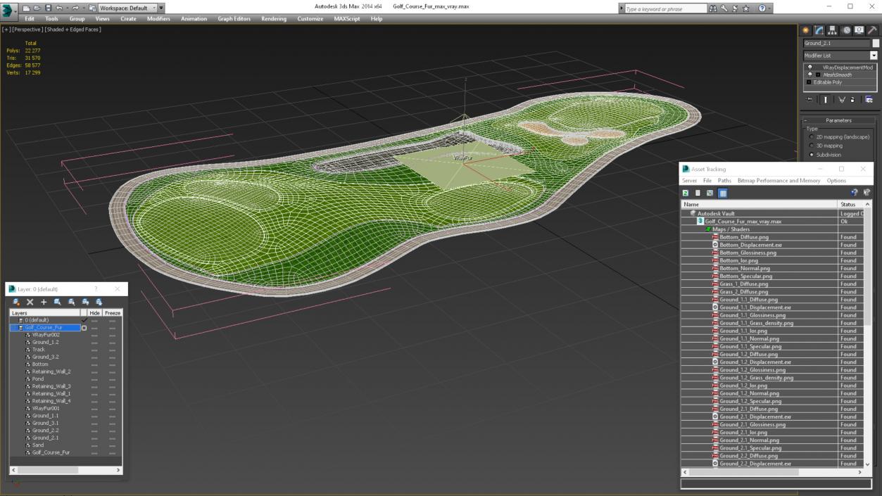 3D model Golf Course Fur