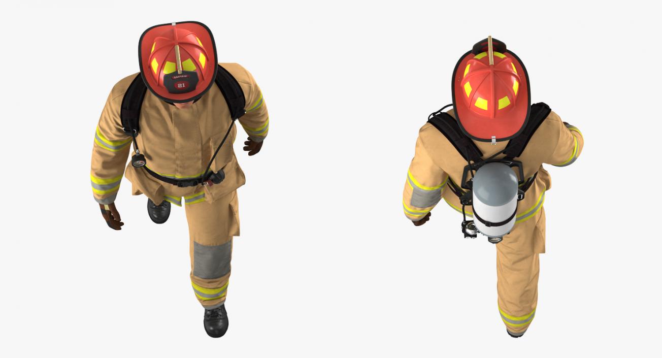 Firefighter Walking Pose 3D model