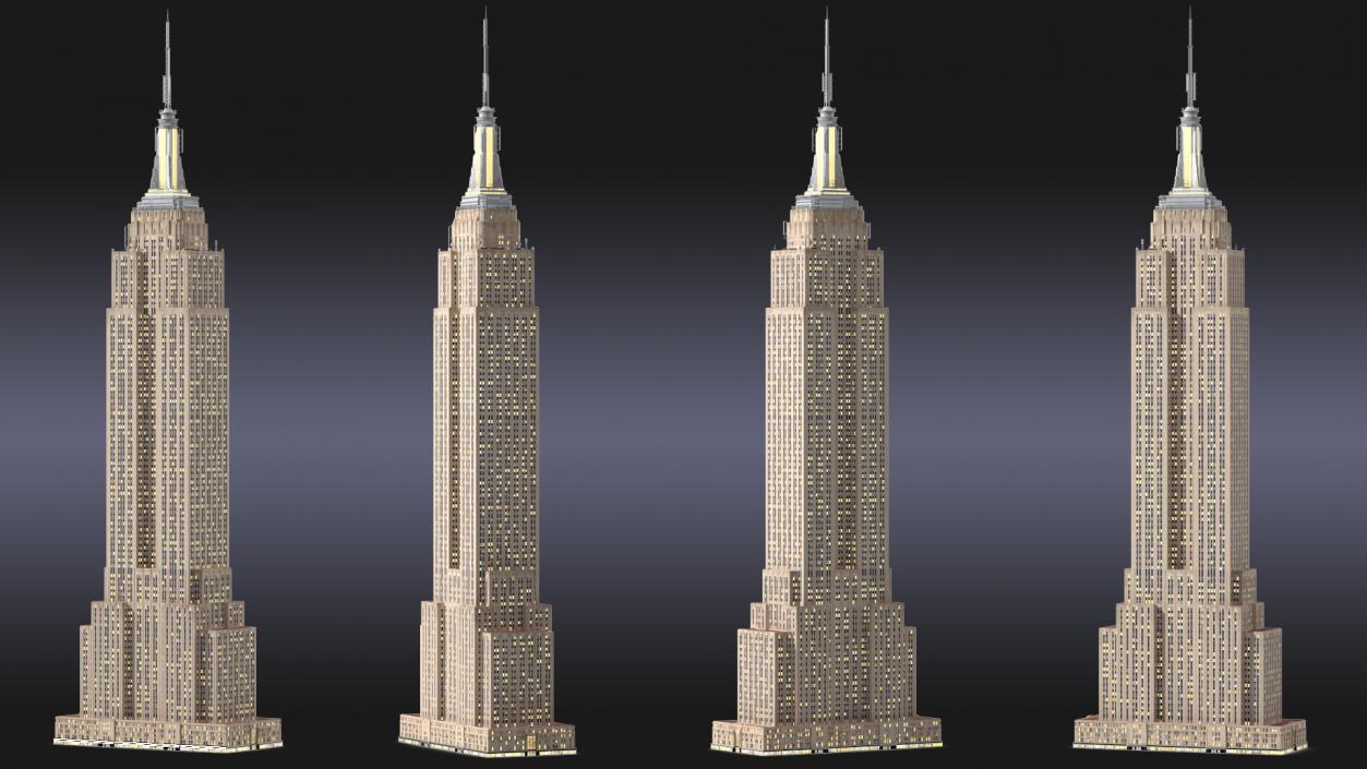 Empire State Building Night Glow 3D