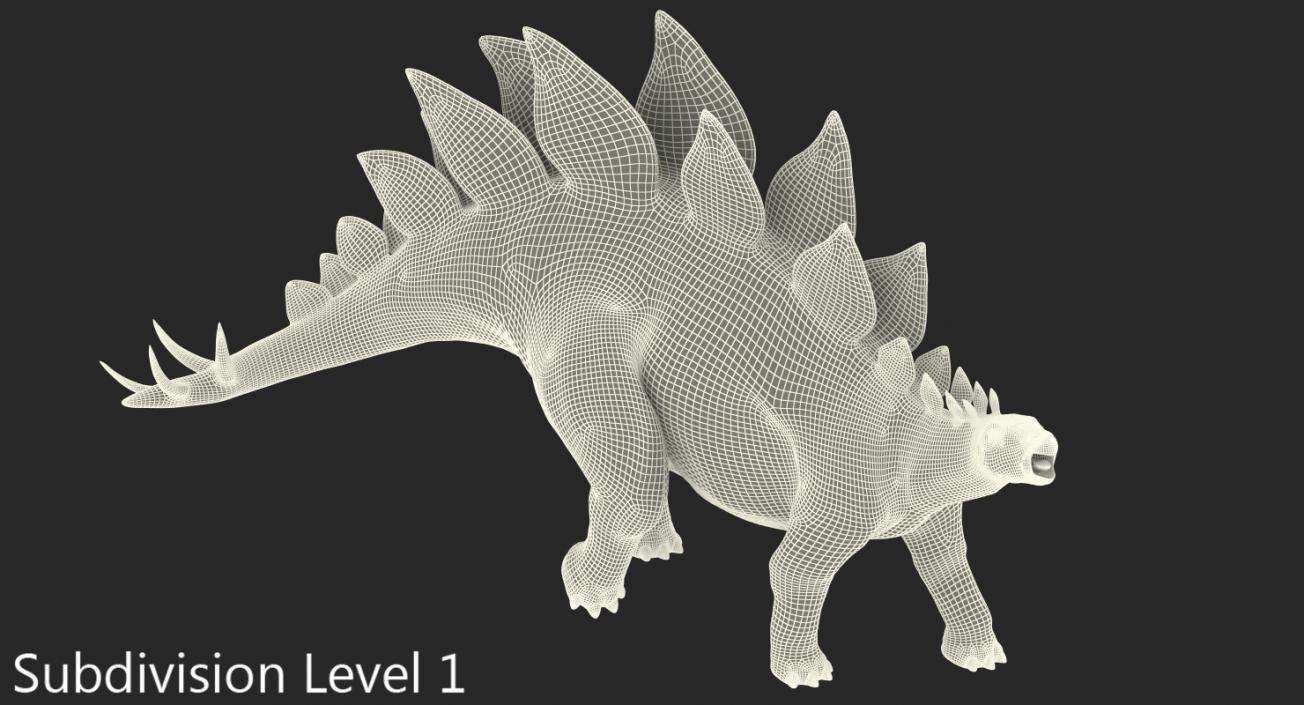 Stegosaurus Walking Pose 3D model