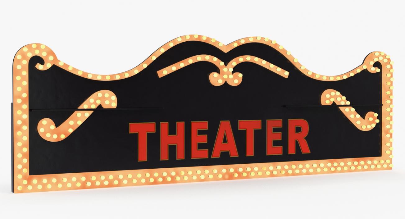 3D Decorative Theater Sign model