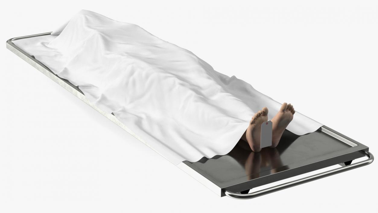 3D model Female Dead Body Covered with Cloth
