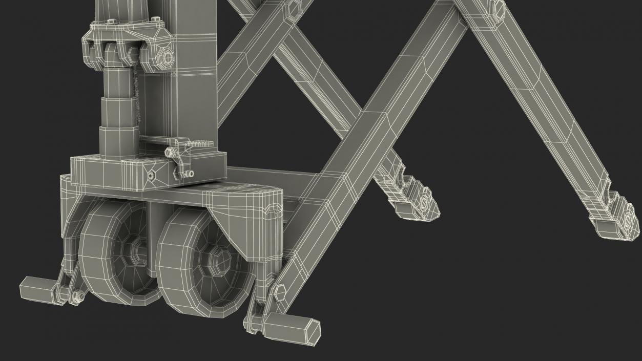 3D Scissor High Lifting Pallet Truck model