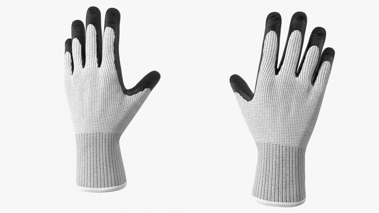 3D Safety Work Gloves model
