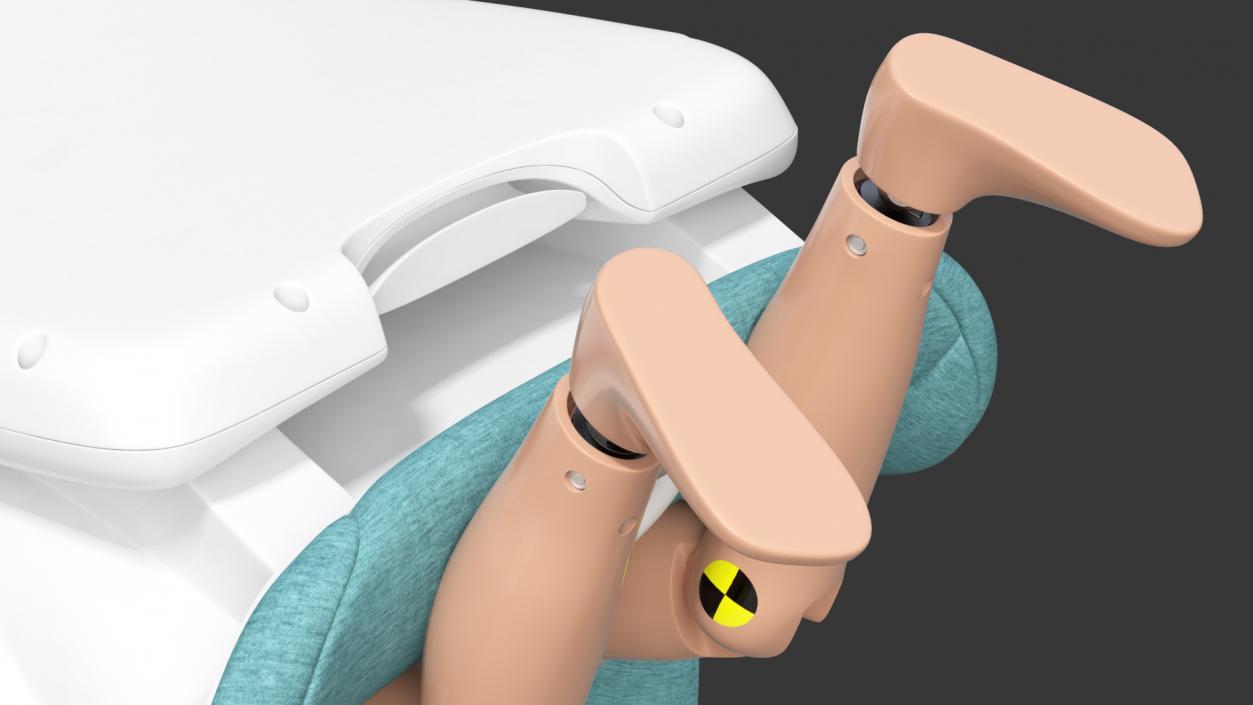 Child Crash Test Dummy in Safety Seat 3D