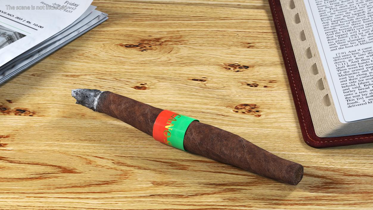 Smoldering Toscano Cigar 3D model