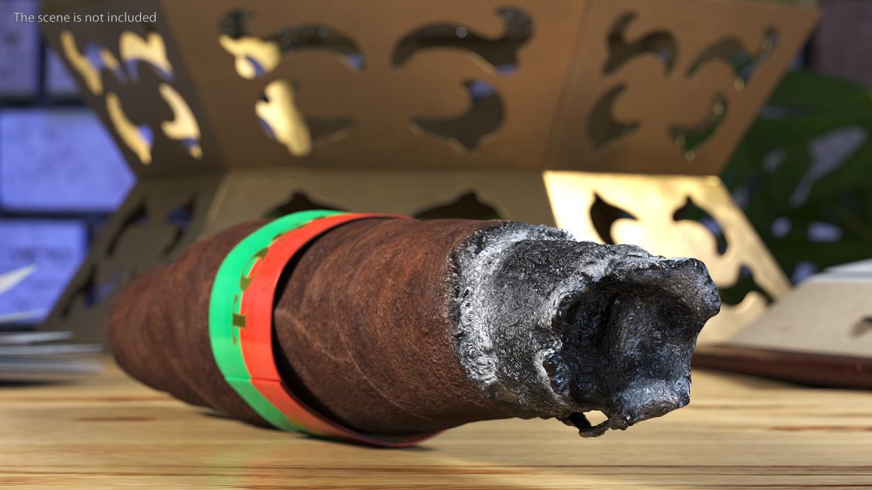 Smoldering Toscano Cigar 3D model