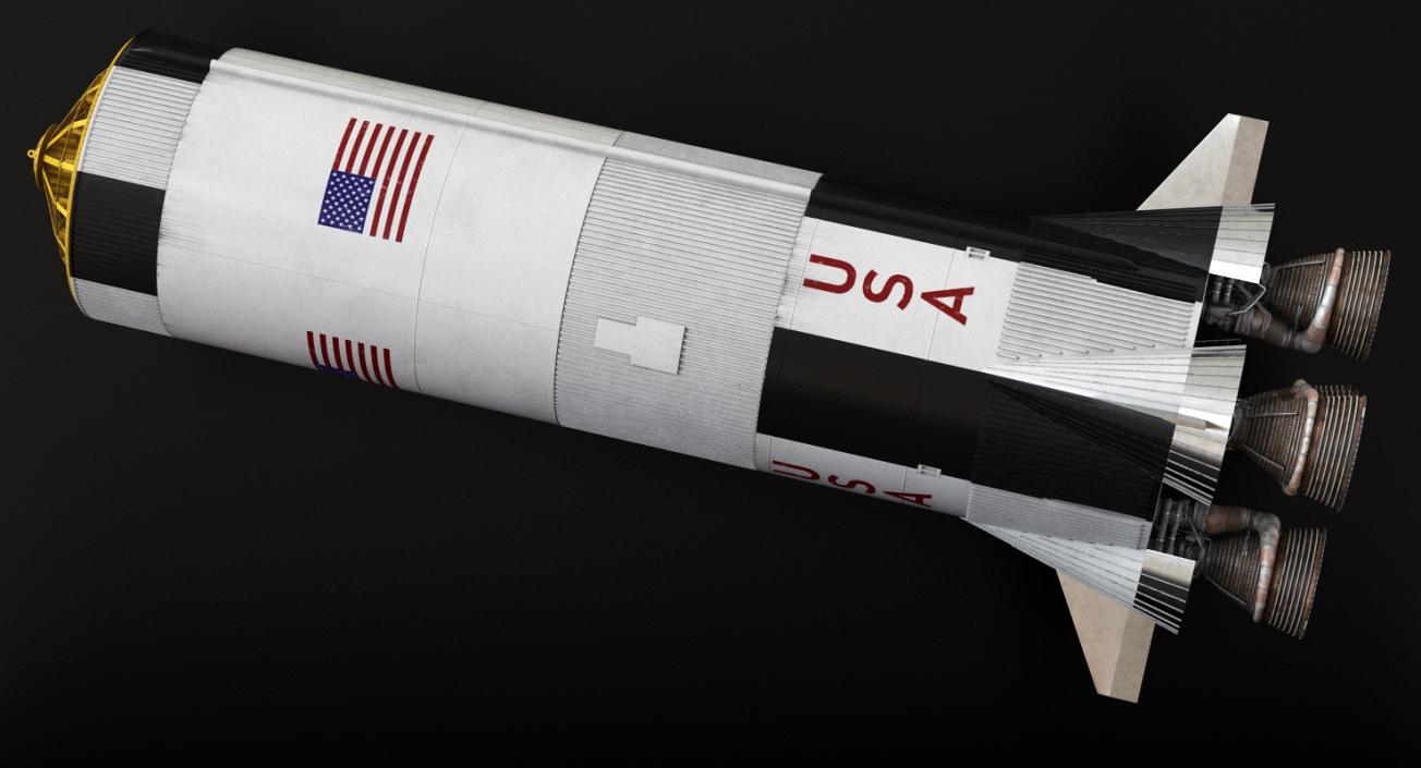 S-IC First Stage Saturn V Rocket 3D