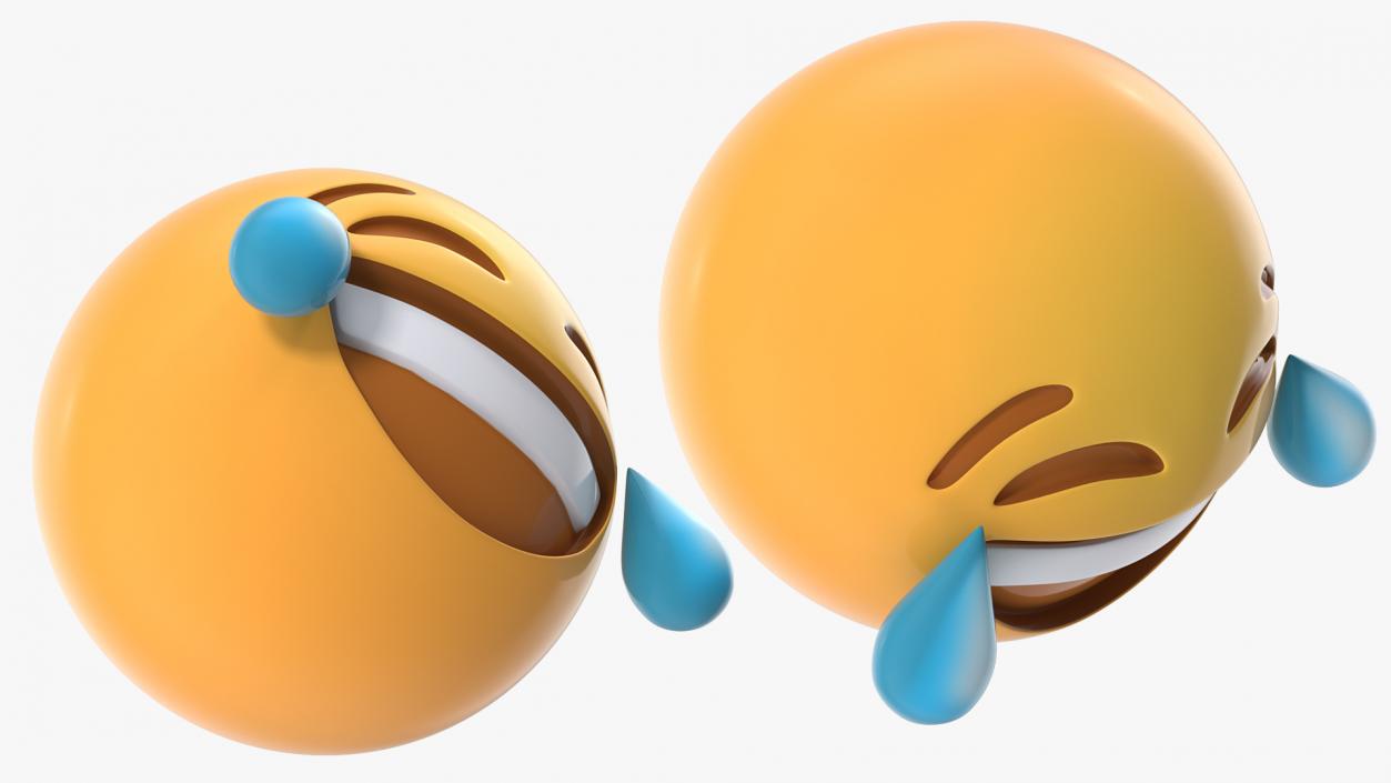 3D Tears Of Joy Emoji model