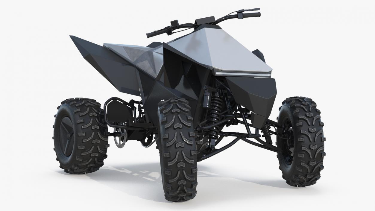 3D model Tesla Cybertruck with Cyberquad ATV