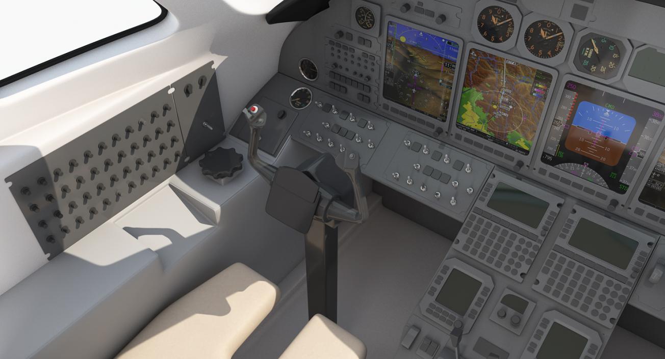 3D model Business Jet Cockpit