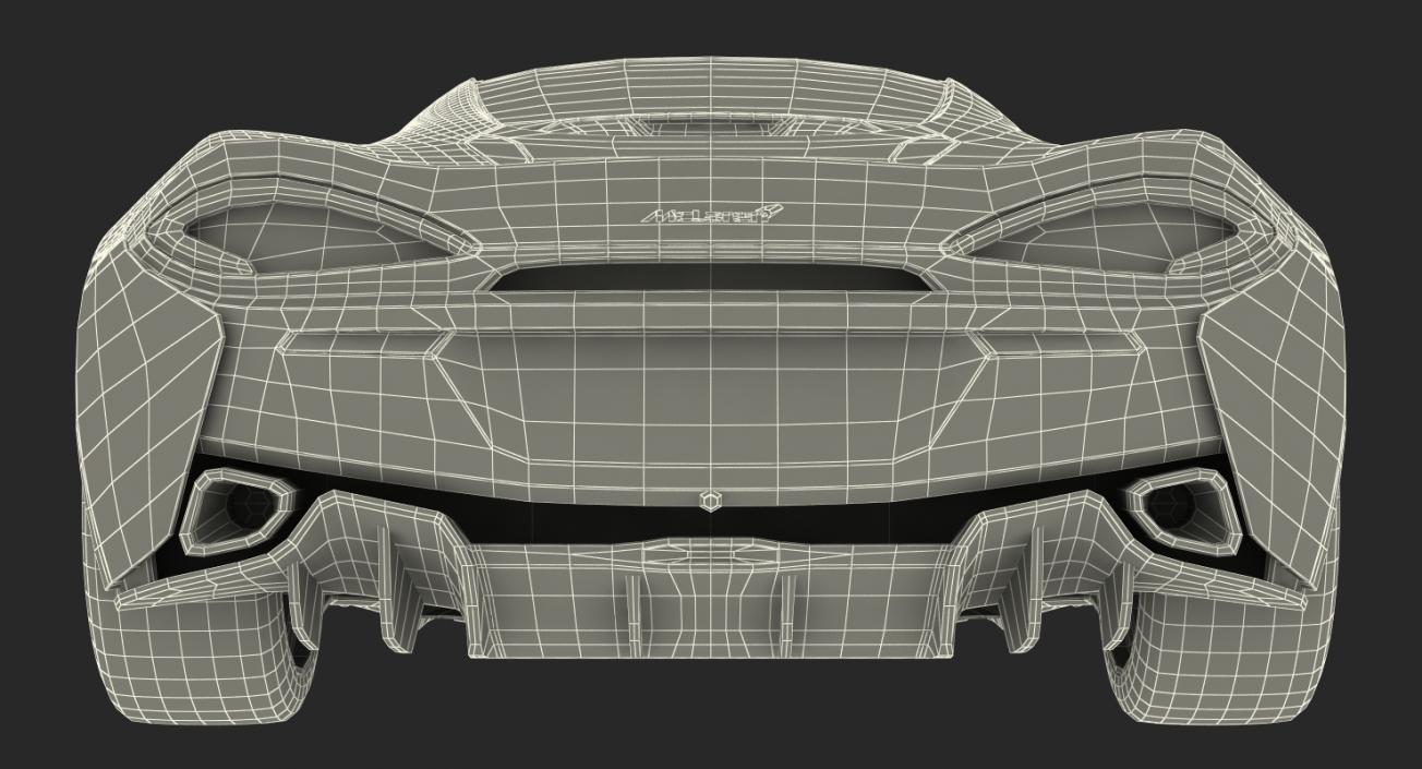 3D model Sports Car McLaren 570GT 2017 Simple Interior