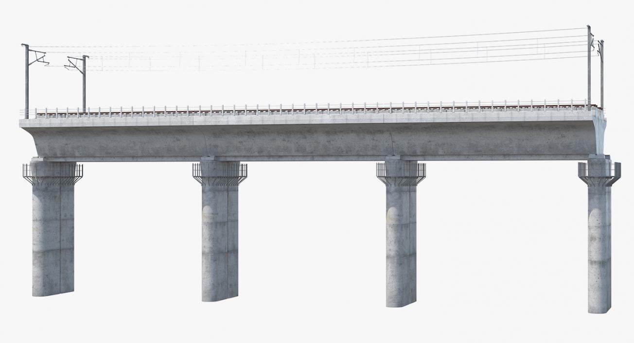 3D model High Speed Rail Bridge Section