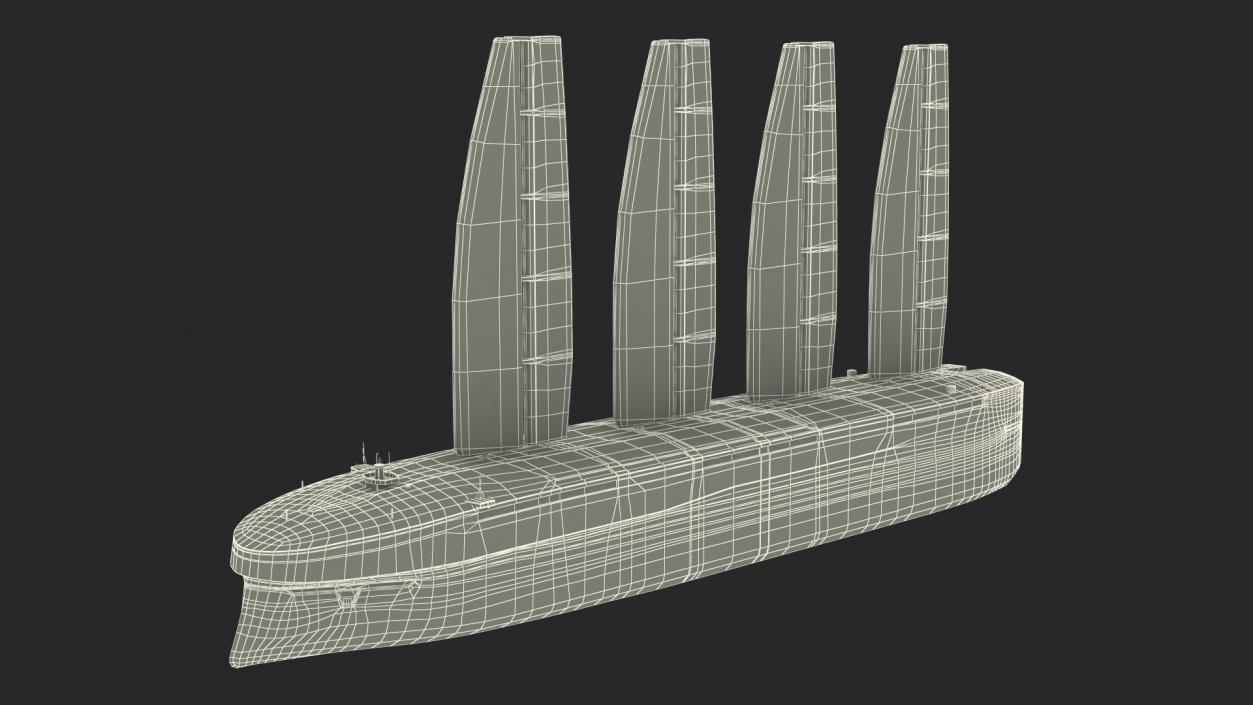 3D Futuristic Ship Sail Powered model