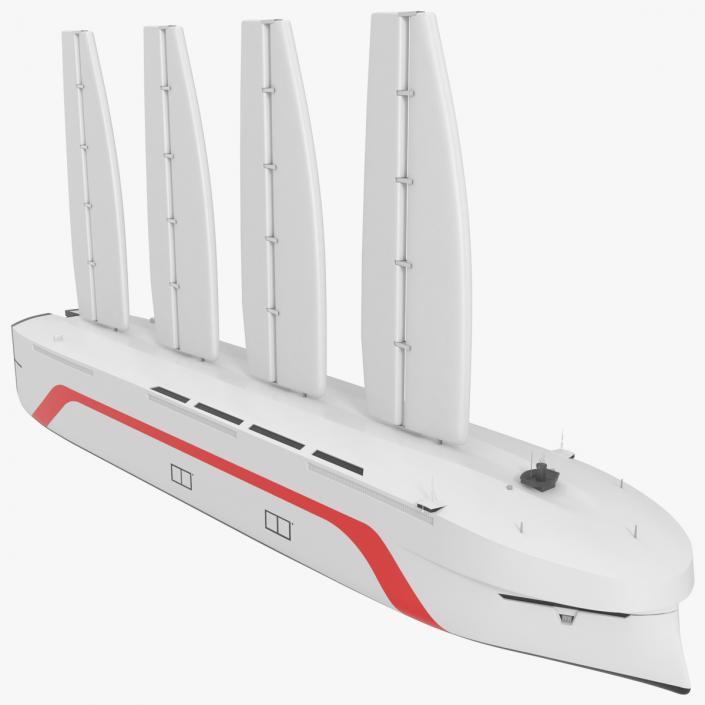 3D Futuristic Ship Sail Powered model
