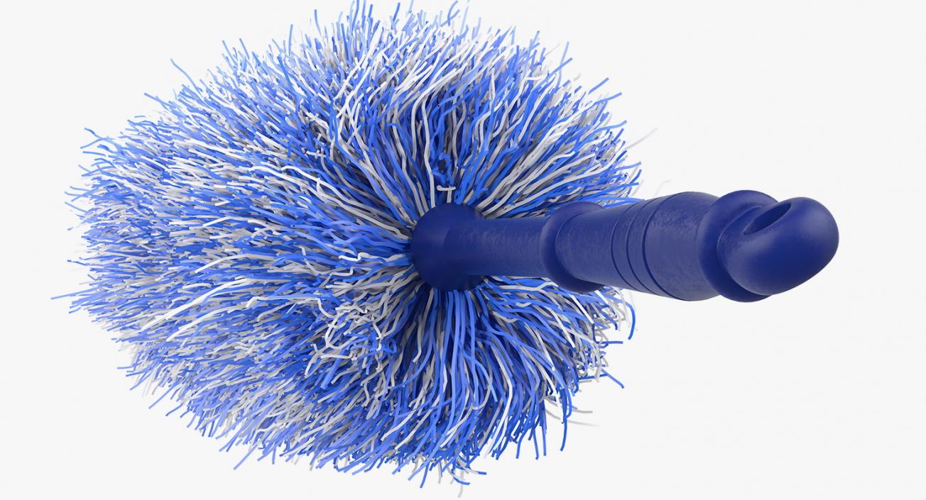 3D Feather Duster Blue Fur model