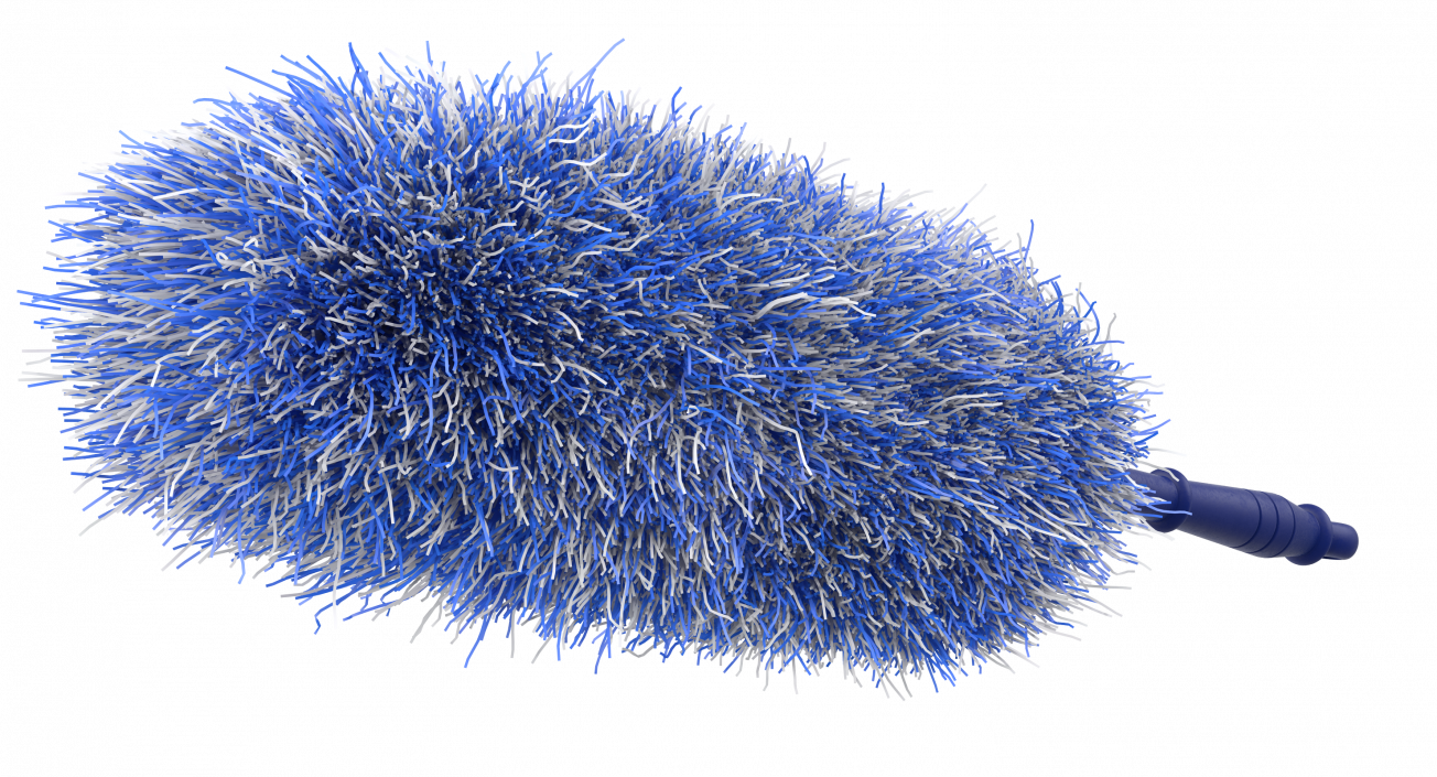 3D Feather Duster Blue Fur model