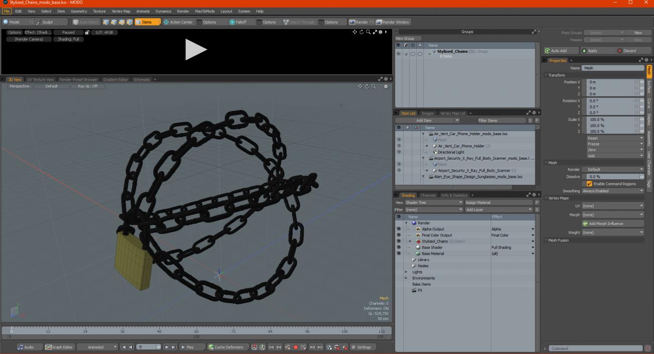 3D model Stylized Chains