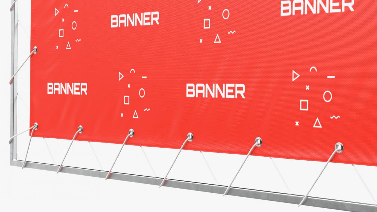 3D model Hanging Banner with Eyelets 2m x 4m