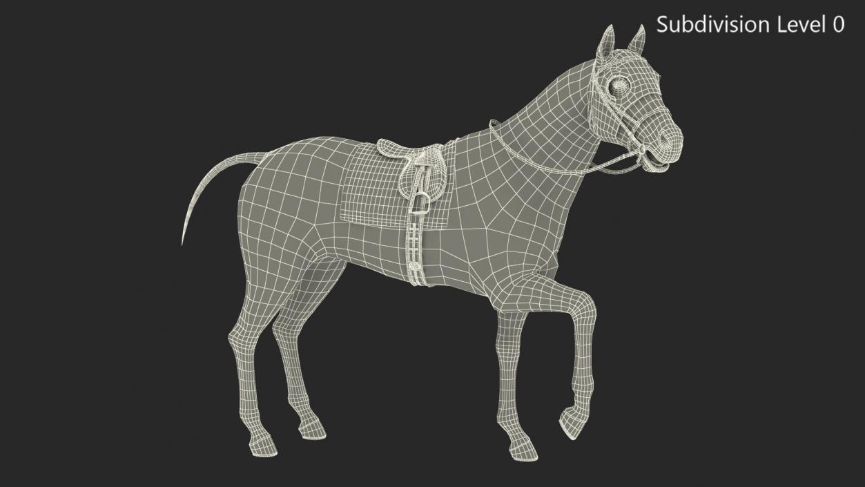 3D model Bay Racehorse Rigged