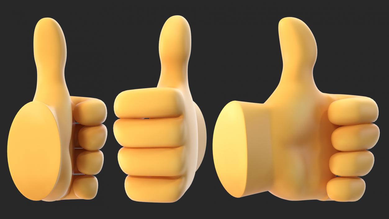 3D Thumbs Up Gesture Emoji model