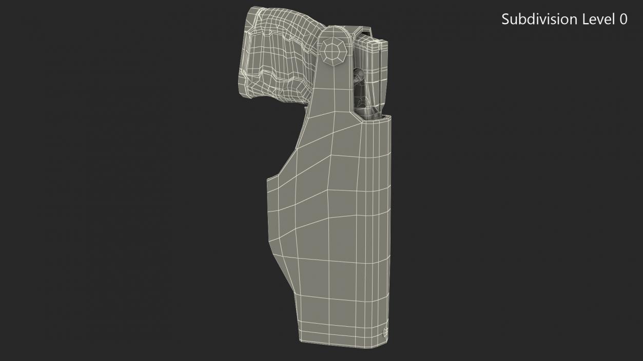 3D model Tazer in Tactical Belt Holster
