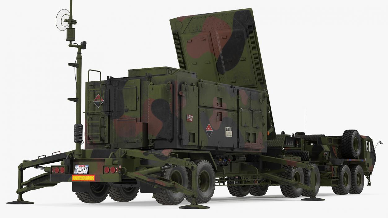 3D Camo HEMTT M985 with Patriot AN MPQ53 Radar model