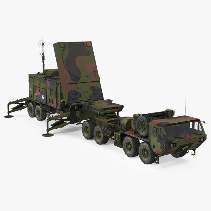 3D Camo HEMTT M985 with Patriot AN MPQ53 Radar model
