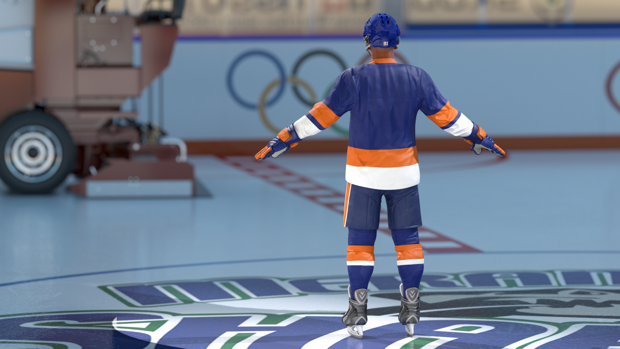3D Hockey Equipment Blue