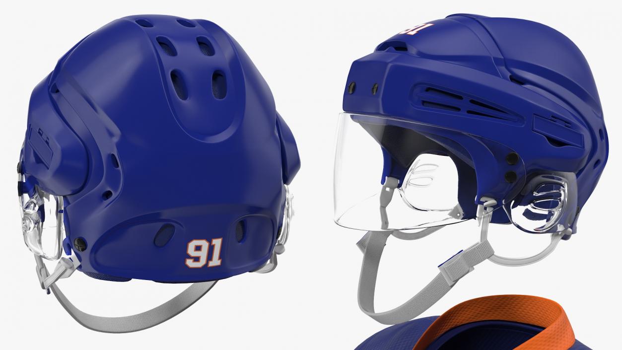3D Hockey Equipment Blue