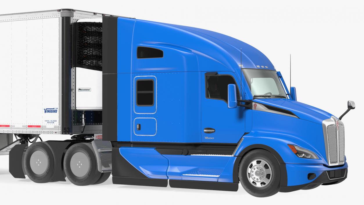 3D Kenworth Truck with Vanguard Reefer Trailer model