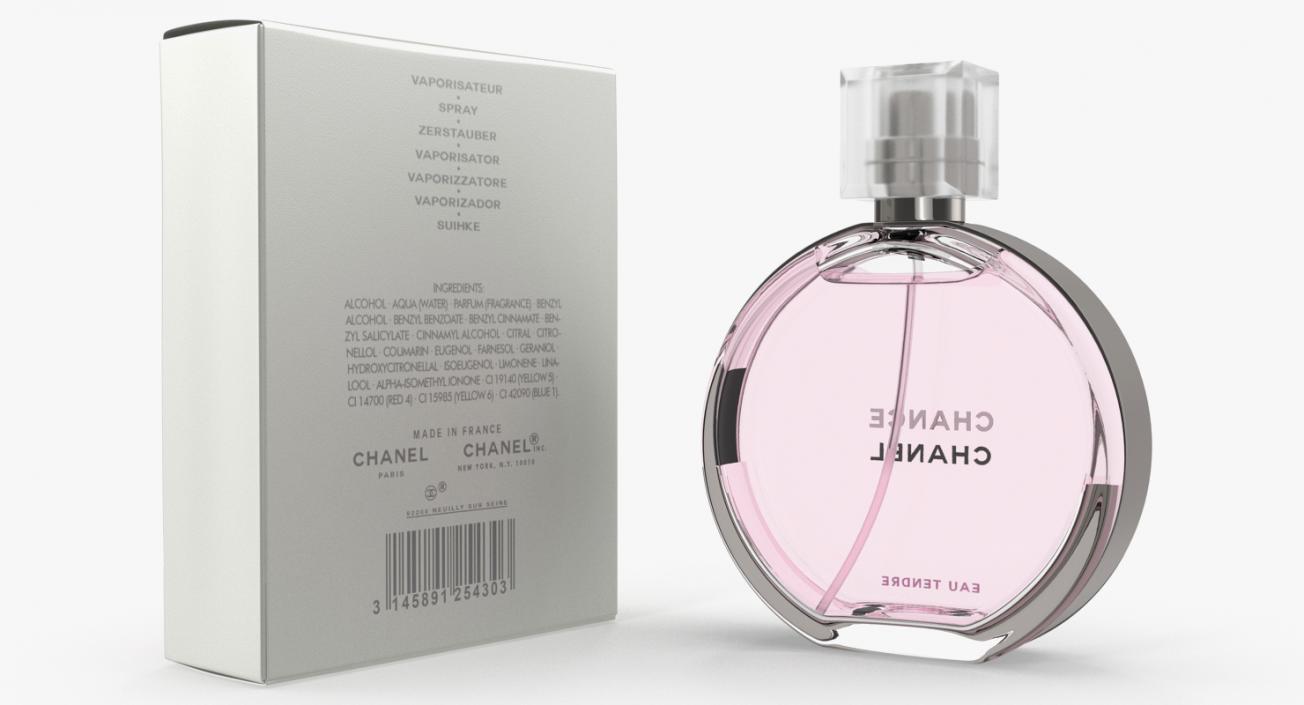 3D model Parfum Chanel Chance Eau Tendre with Box