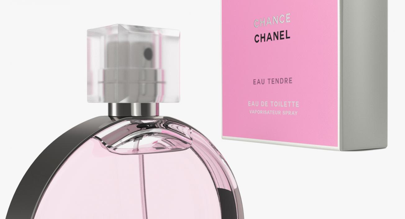 3D model Parfum Chanel Chance Eau Tendre with Box