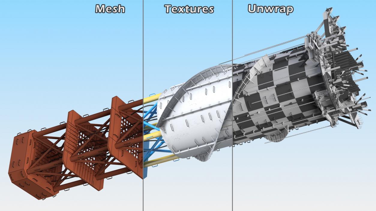 3D Deepwater Oil Platform Mount model