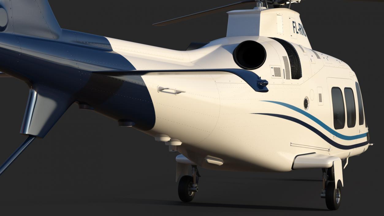 3D Agusta AW109S Grand Blue Rigged