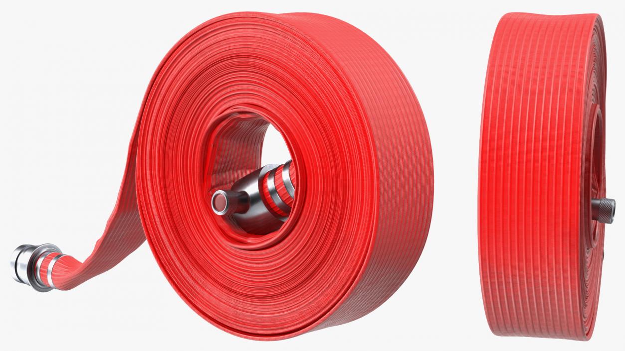 3D Rolled Up Fire Hose Red model