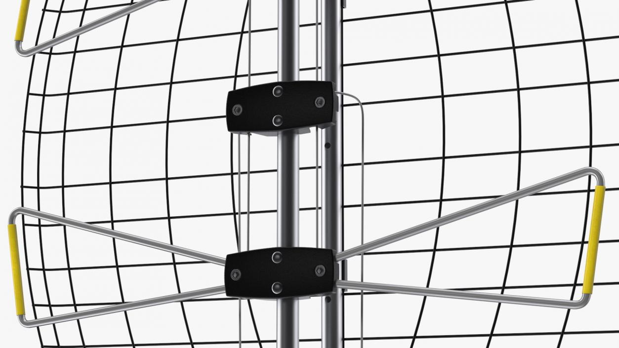 3D model UHF Long Range Multi Directional Bowtie TV Antenna