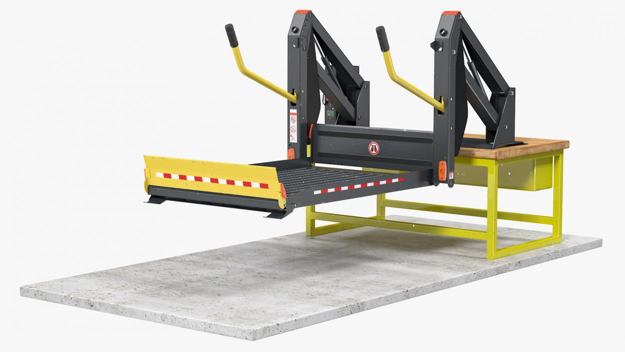 Linear Wheelchair Lift Rigged 3D model