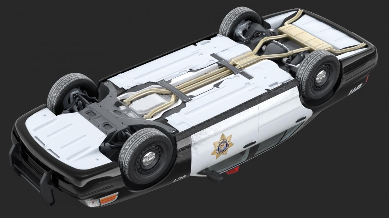 3D model Generic Police Car LVMPD Simple Interior