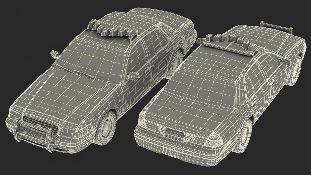 3D model Generic Police Car LVMPD Simple Interior