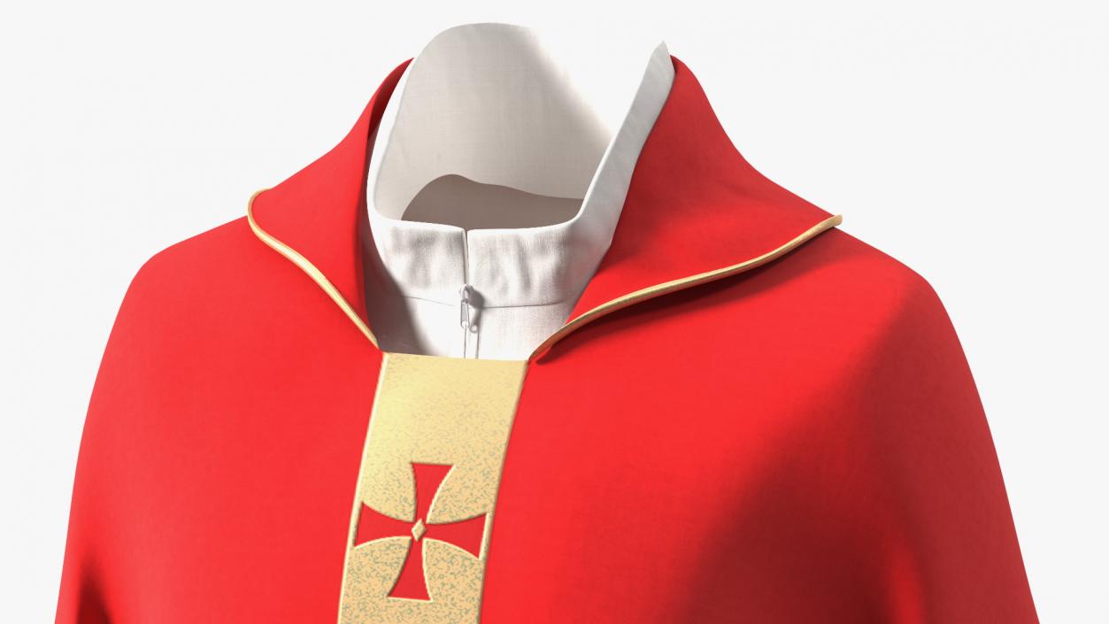 Red Gothic Chasuble 3D model