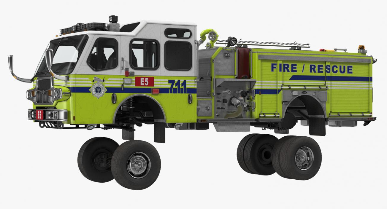 3D Fire Department E-One Quest Pumper Rigged
