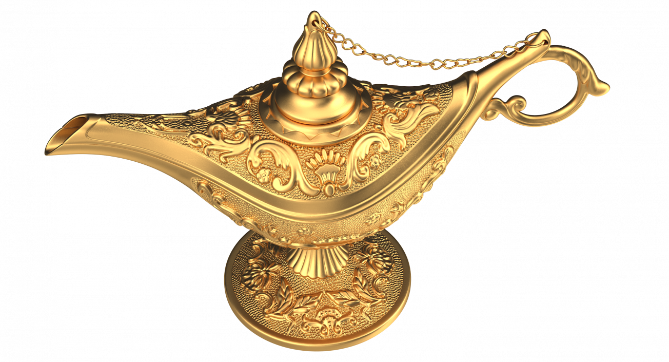 Golden Magic Lamp 3D
