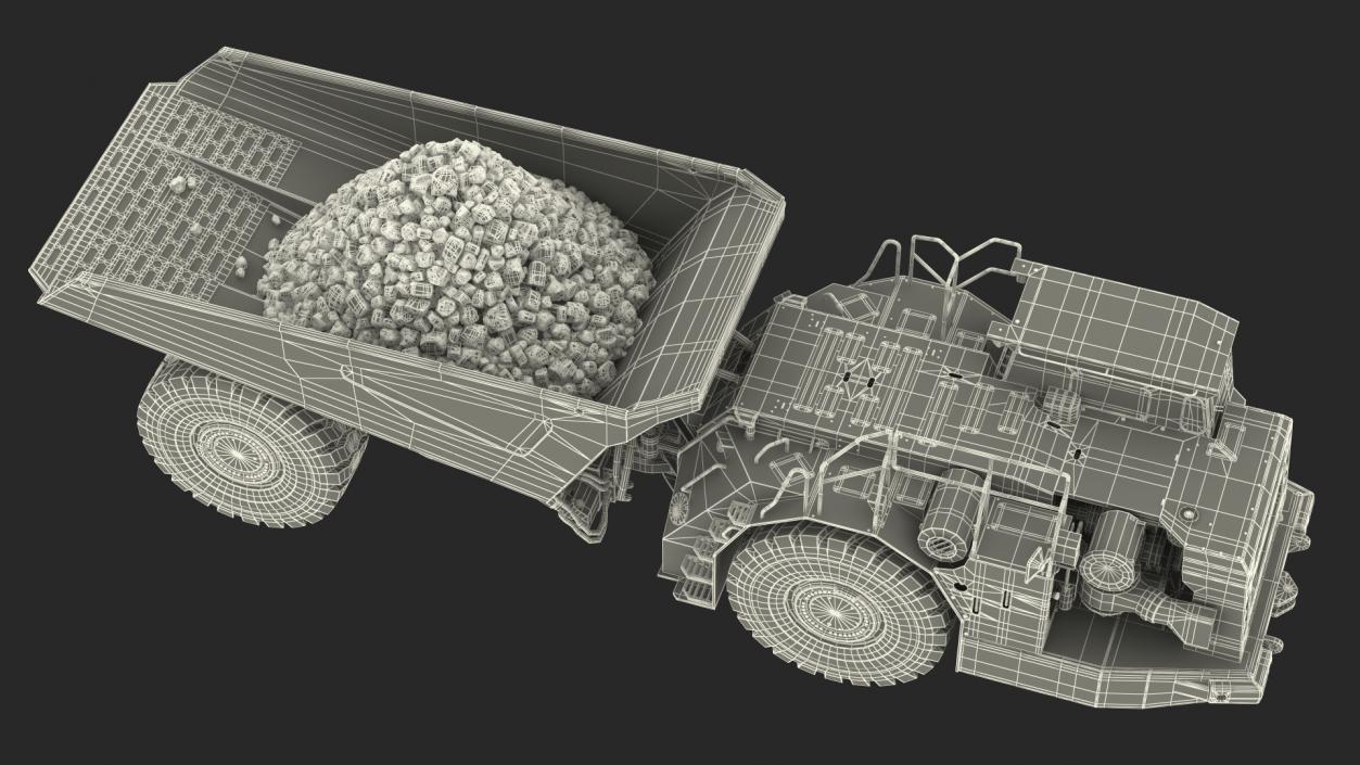 Underground Truck With Coal 3D