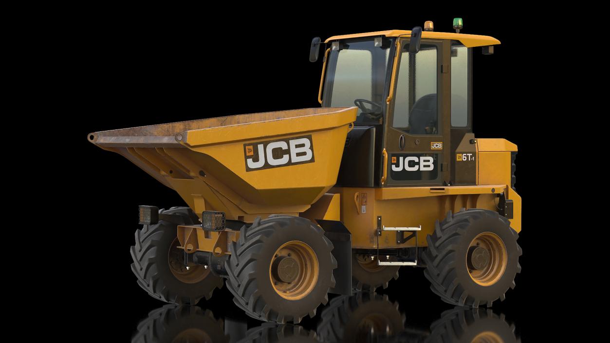 3D JCB 6T-1 Cabbed Site Dumper Dirty model