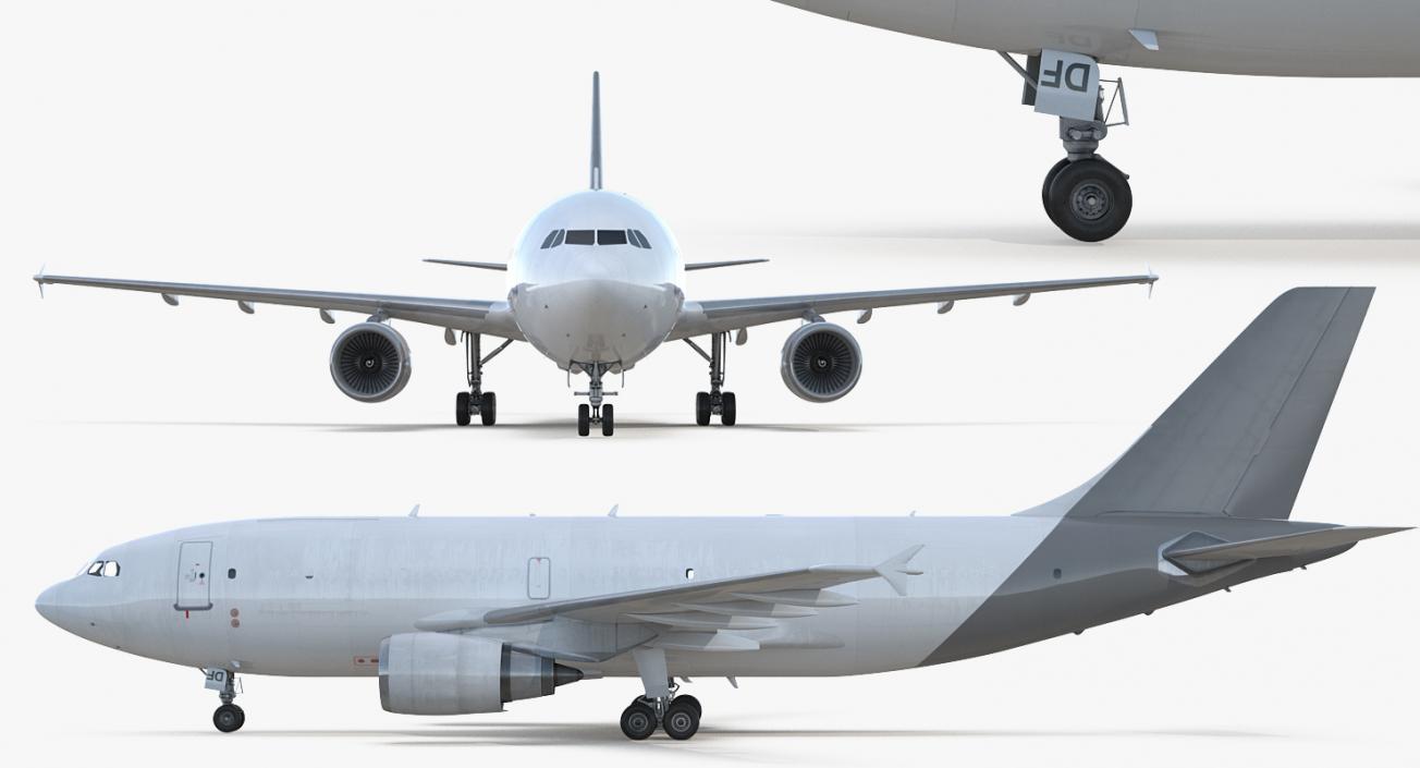 3D Cargo Aircraft Airbus A310-300F Generic Rigged