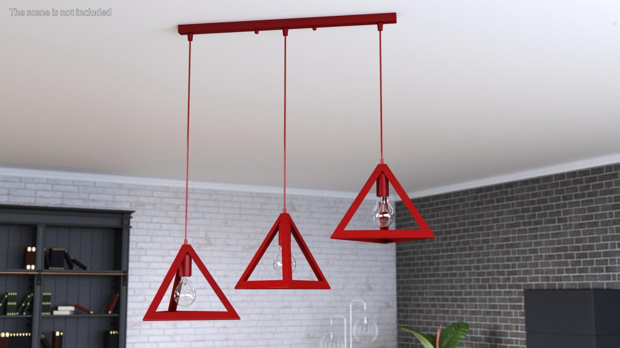 3D Ceiling Lights Red model