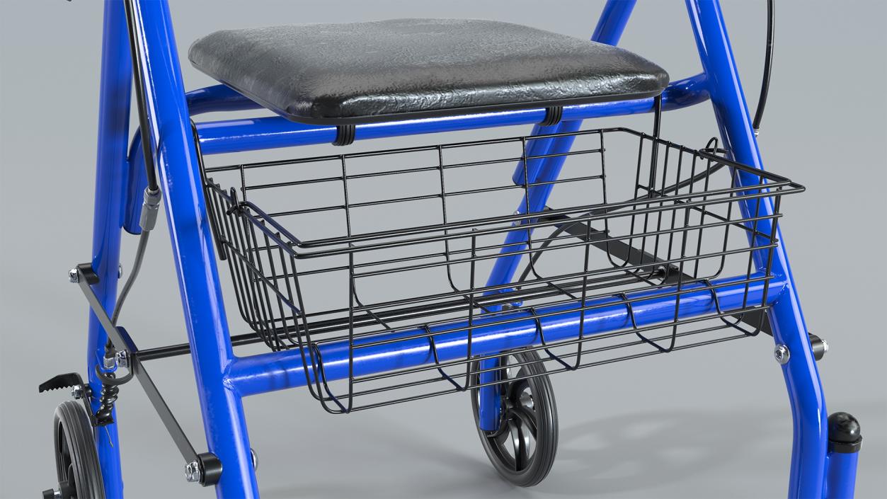 Medical Rolling Walker with Seat 3D