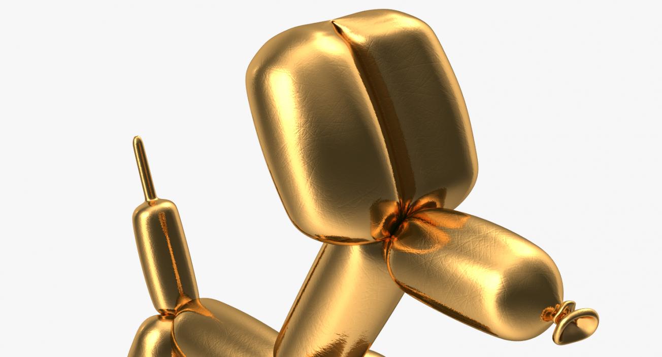 Jeff Koons Golden Balloon Dog 3D model