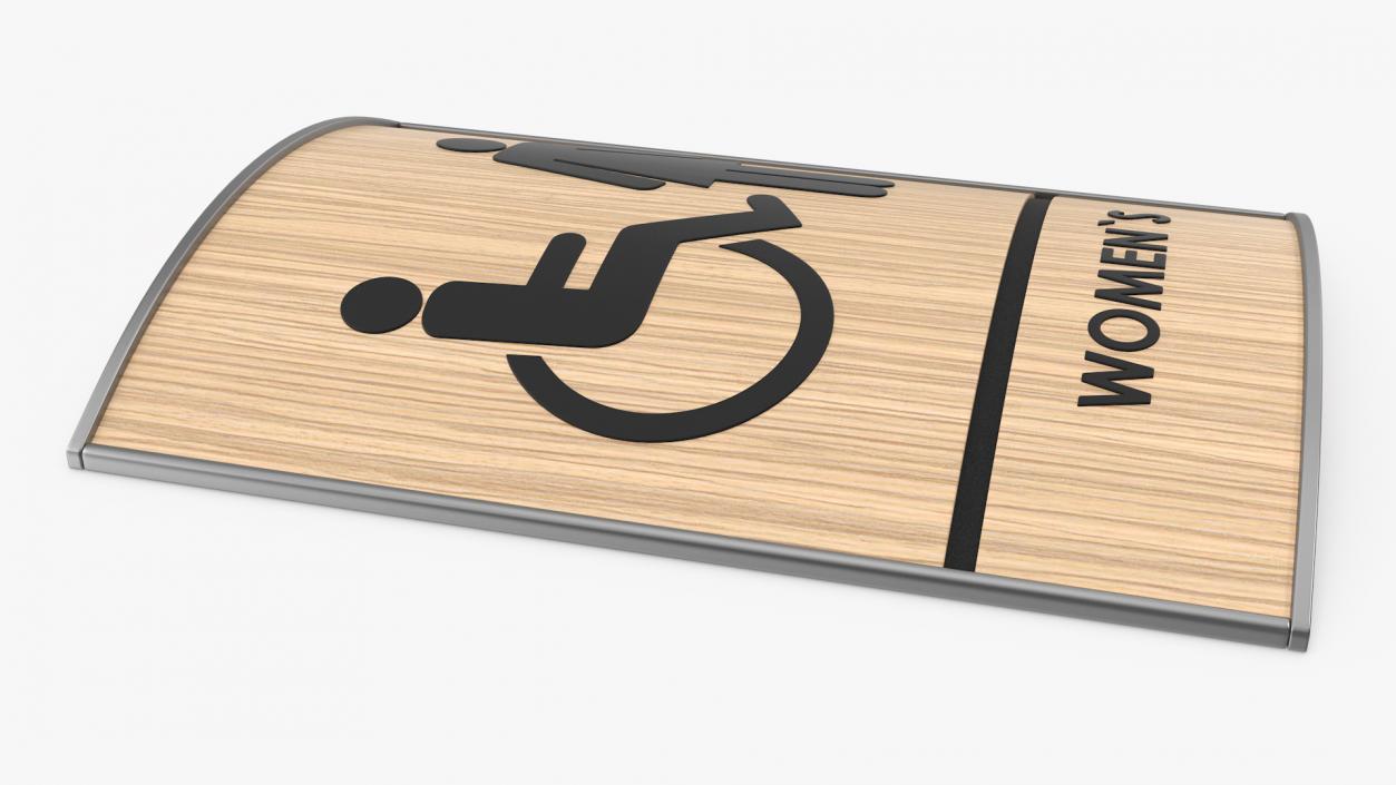 3D Womens Accessible Restroom Sign